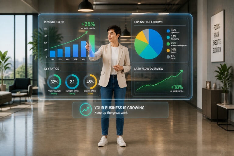 Analyse financière avec tableaux de bord numériques
