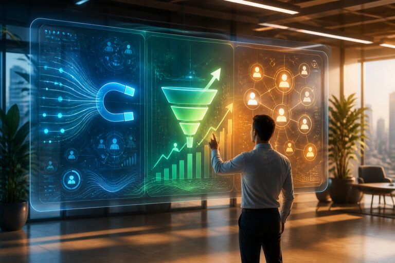 Stratégie d’acquisition digitale avec tunnel de conversion