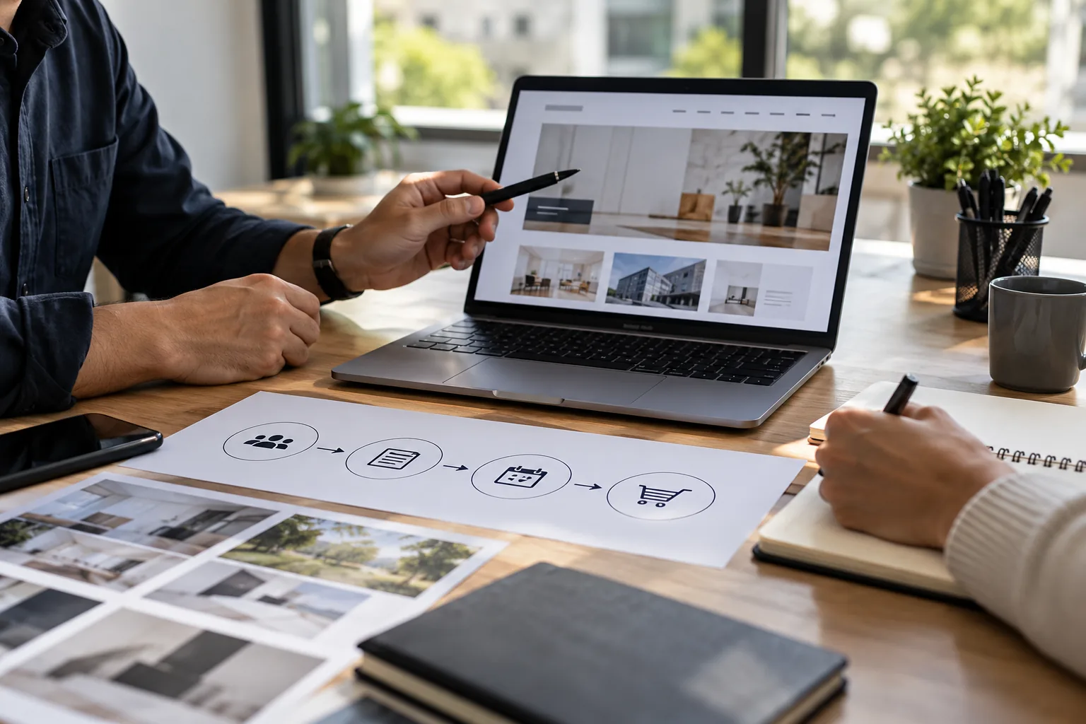 entreprise creation site web pour Définir le rôle commercial du site dans une composition sobre et lisible